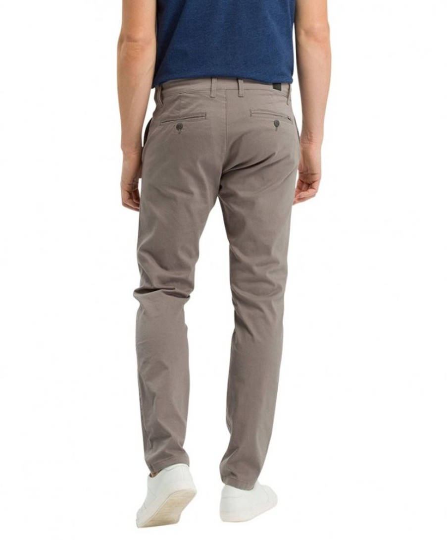 Herren Cross Chinohosen | Cross Chino-Hose Im Tapered Fit In Grey