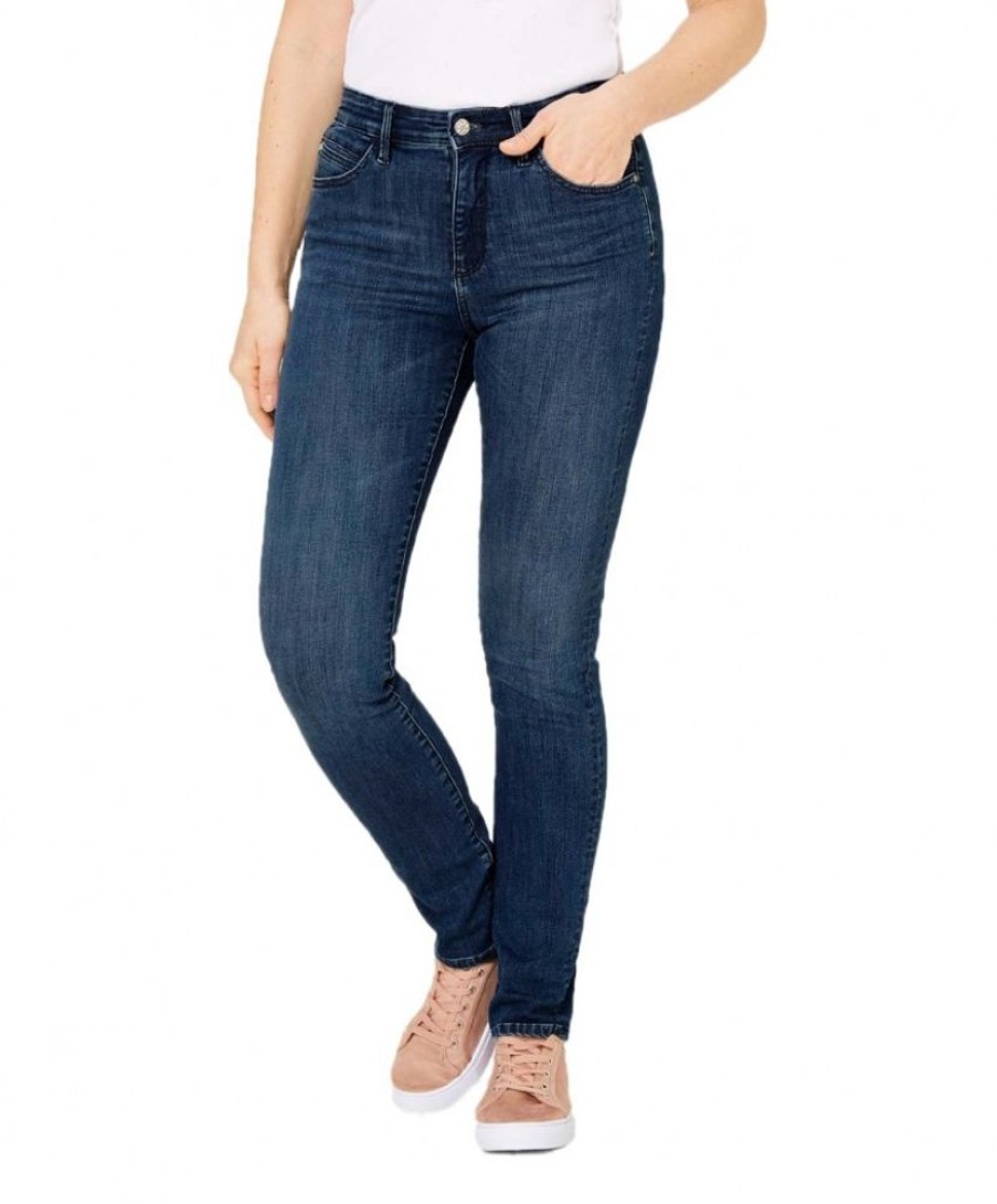 Damen Paddocks Slim Fit | Paddock'S Pat Jeans Mit Soft Denim In Dunkelblau