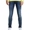 Herren Jack & Jones Slim Fit | Jack & Jones Jeans Slim Fit Glenn In Blauem Used-Look