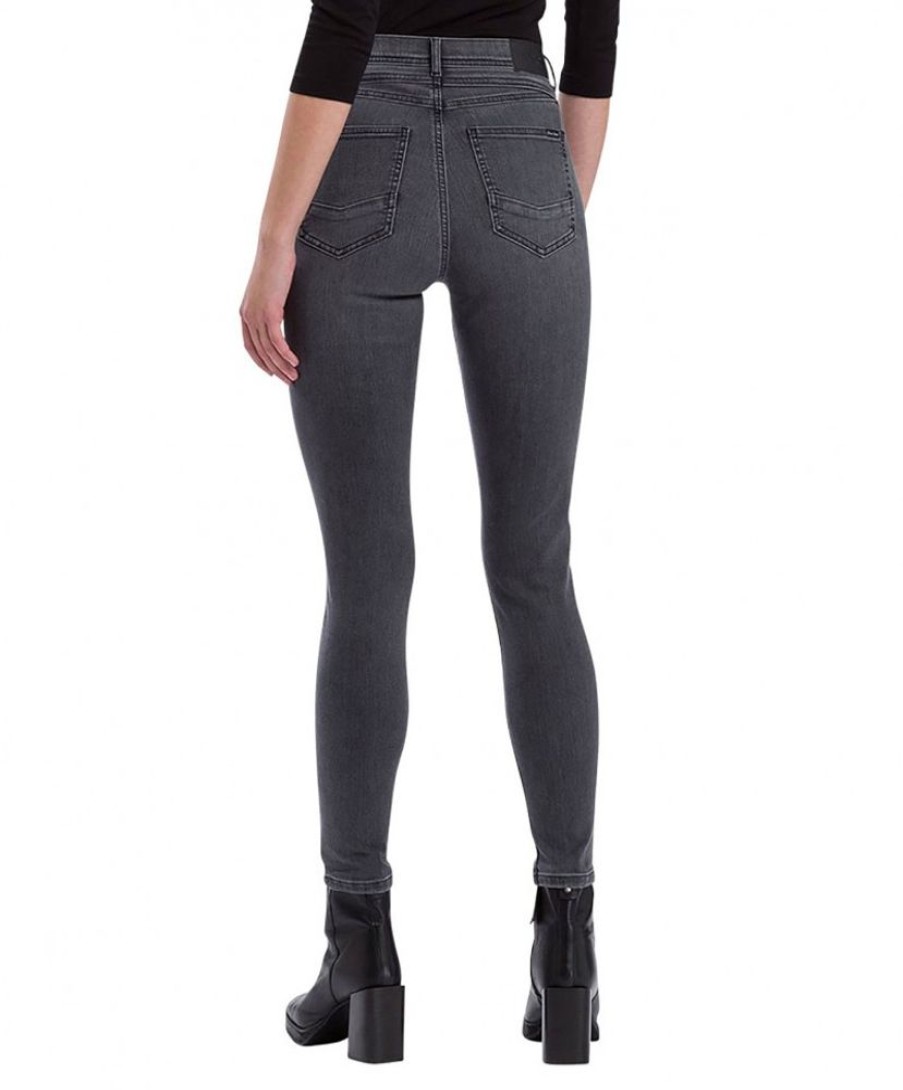 Damen Cross Skinny | Cross Jeans Skinny Fit Judy In Dunkelgrau Mit High Waist