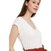 Damen Pieces Shirts | Pieces Damen T-Shirt Kamala Mit Tiefem V-Ausschnitt