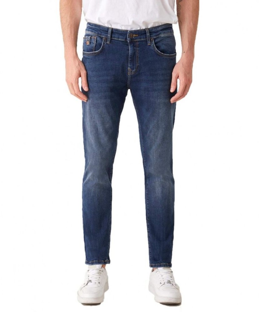 Herren LTB Slim Fit | Ltb Jeans Slim Fit Joshua Mit Low Rise In Dunklem Hercules