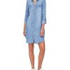 Damen Vero Moda Kleider | Vero Moda Jeanskleid Silla In Hellblauem Light Blue