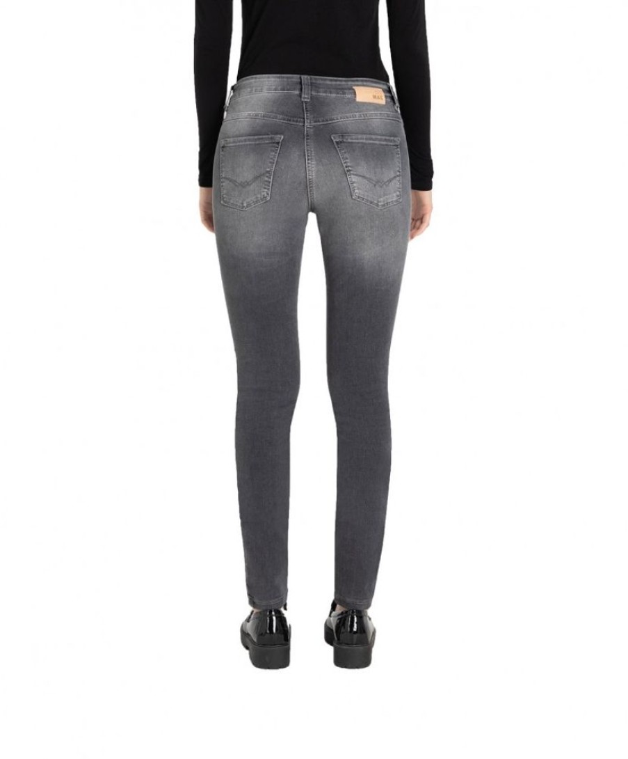 Damen MAC Skinny | Mac Dream Skinny Jeans Mit Chain Galloon In Dunkelgrau