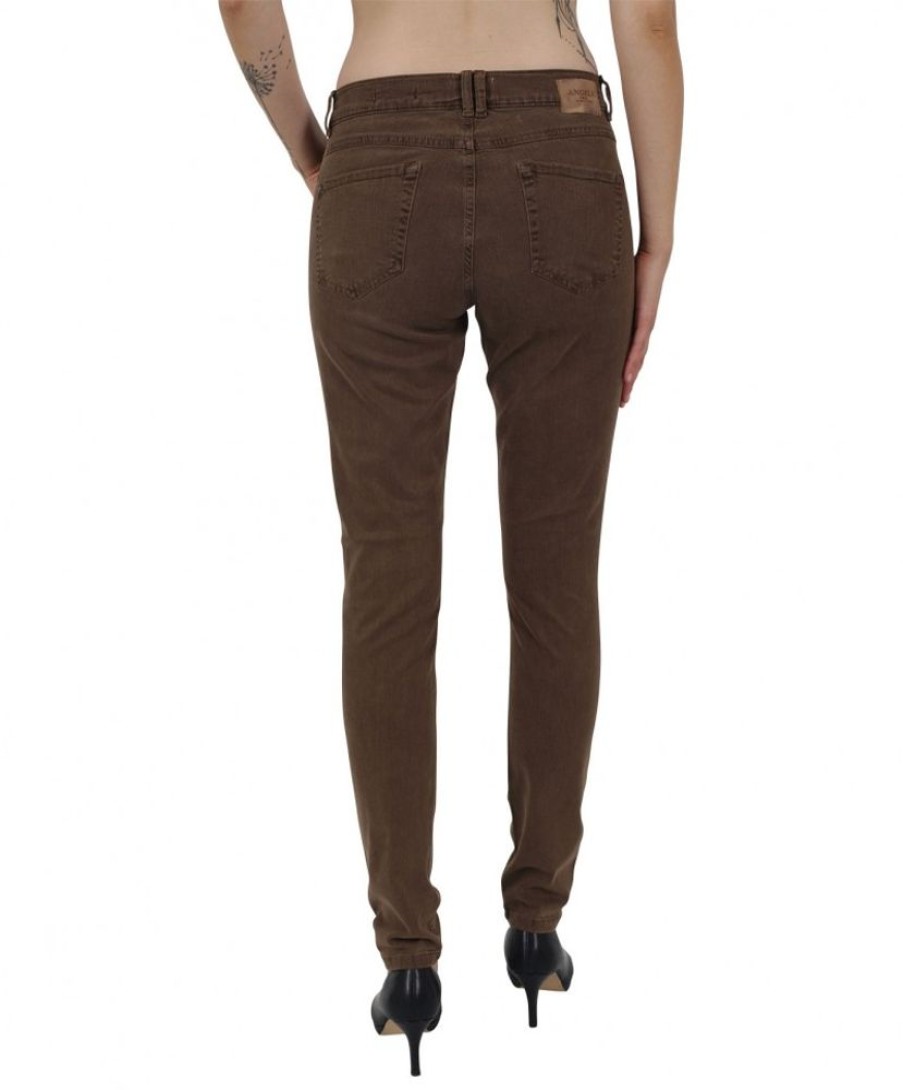 Damen Angels Skinny | Angels Jeans Skinny Button In Dunklem Brown Used