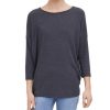 Damen Vero Moda Shirts | Vero Moda Oberteil Cara Mit 3/4-Arm In Schwarz