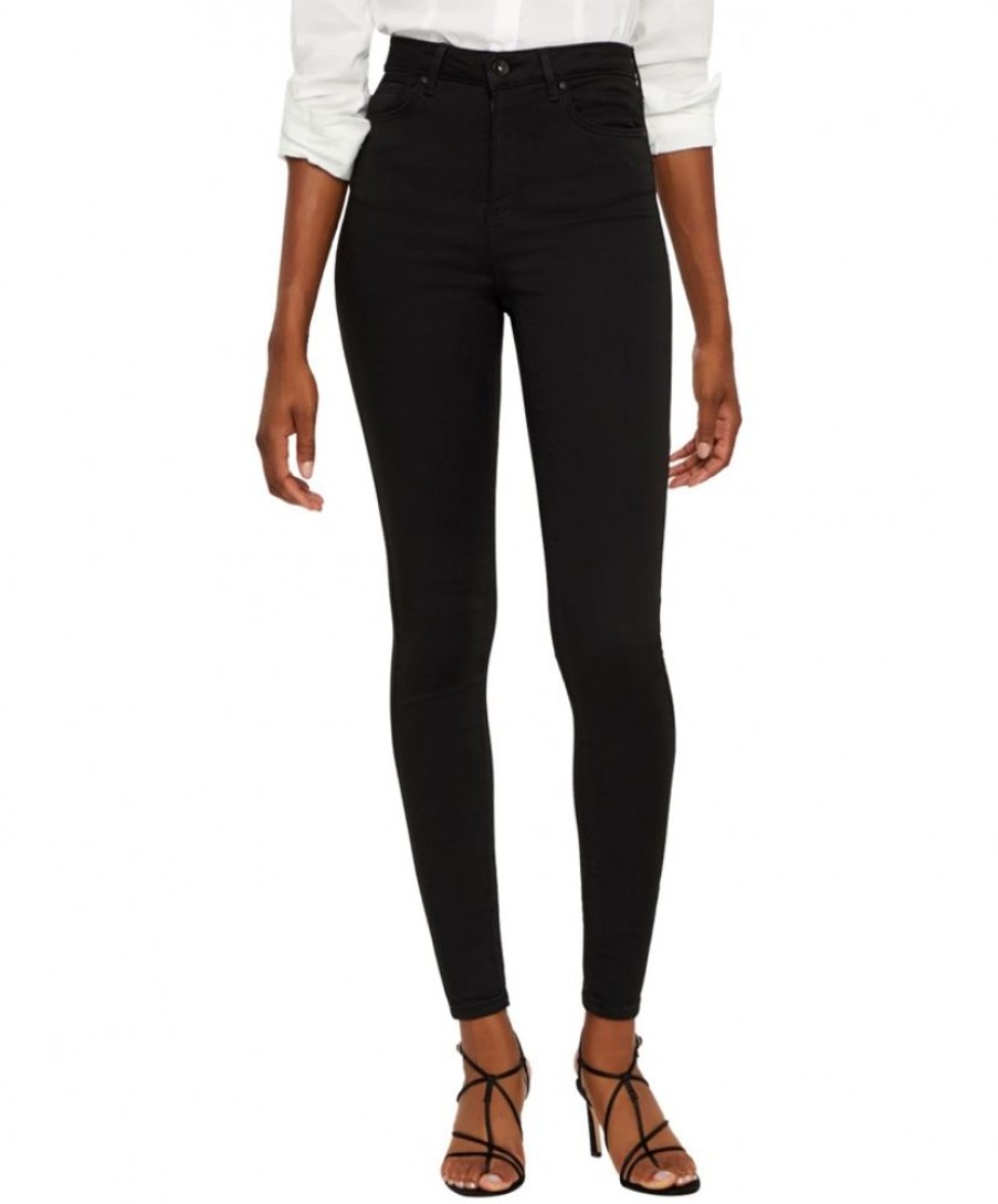 Damen Vero Moda Skinny | Vero Moda High Waist Skinny Jeans Sophia Aus Schwarzen Denim