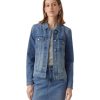 Damen Vero Moda Jacken | Vero Moda Jeansjacke Orica In Mittelblauer Waschung