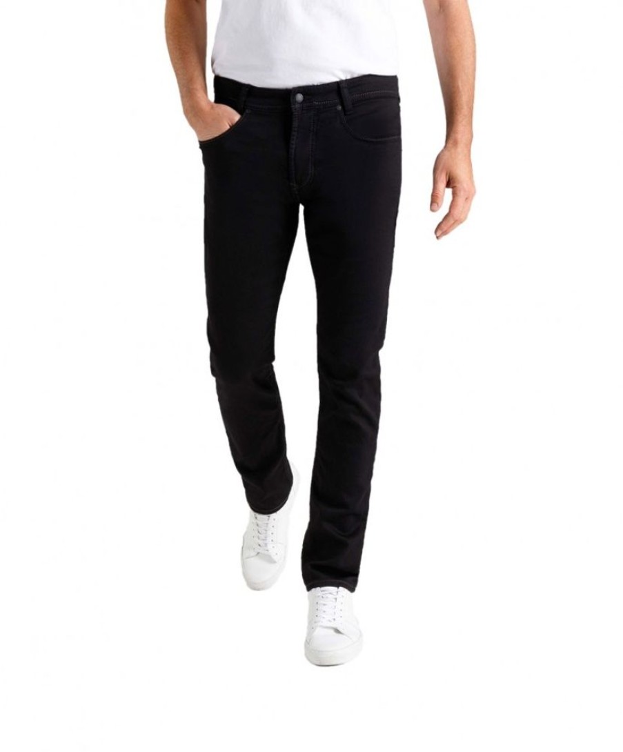 Herren MAC Regular Fit | Mac Jog'N Jeans Aus Sweat Qualitat In Schwarz