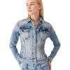 Damen LTB Jacken | Ltb Damen Kurz Jeansjacke Dean X In Blauem Denim