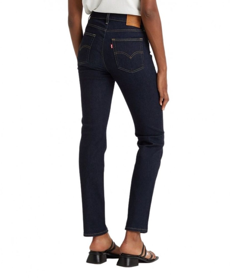 Damen Levis Slim Fit | Levis 724 Straight Jeans In Dark Indigo Rinse