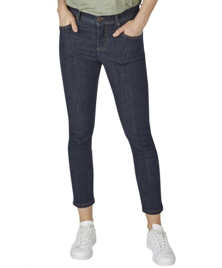 Damen Angels Slim Fit | Angels Jeans Ankle Ornella In Dunklem Rinsewash