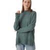 Damen Vero Moda Pullover | Vero Moda Strickpullover Lefile Mit Stehkragen In Dunkelgrun