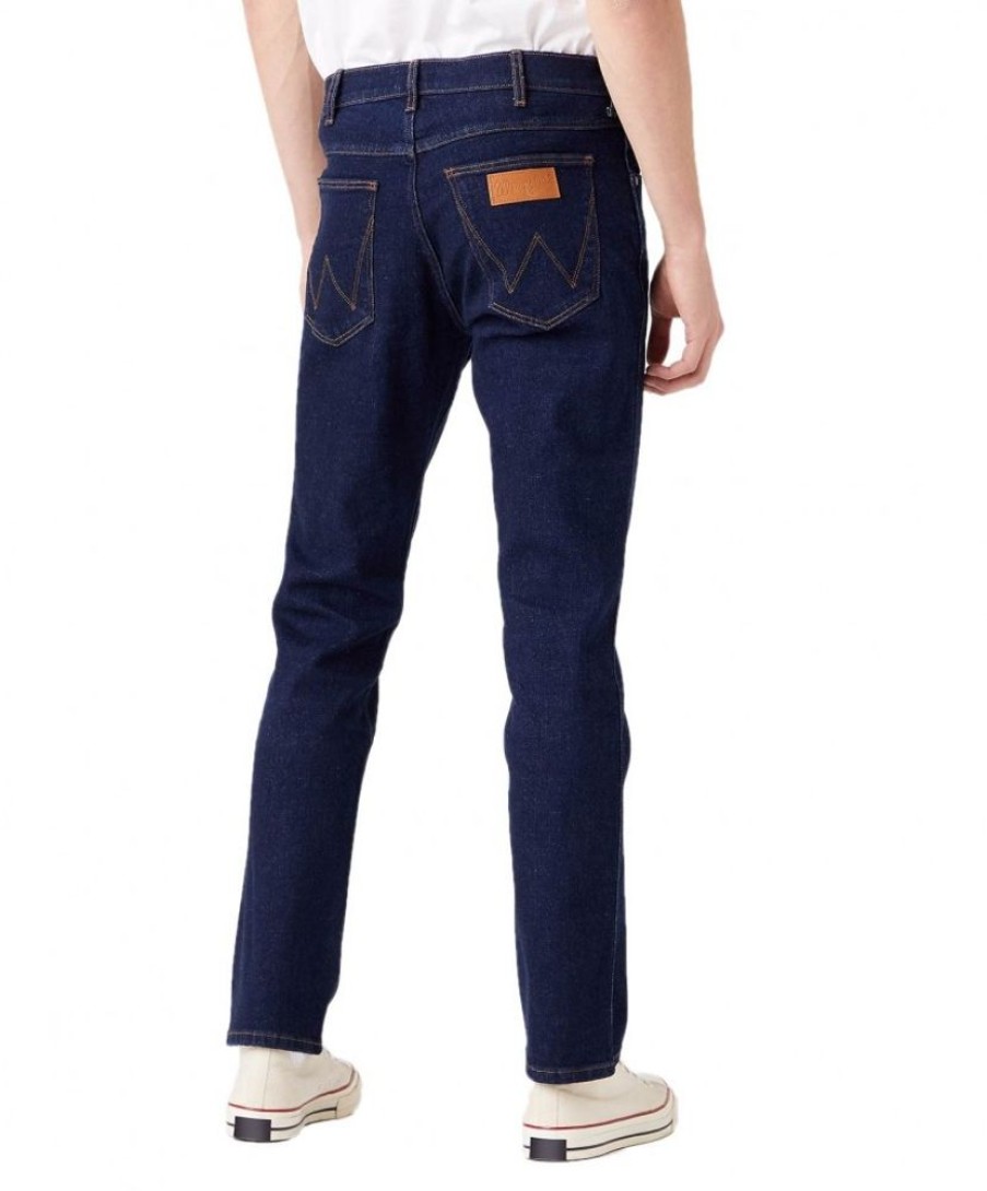 Herren Wrangler Regular Fit | Wrangler Jeans Greensboro Im Tiefem Dunkelblau