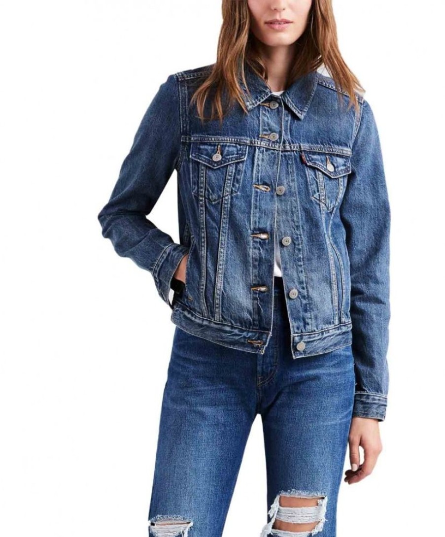 Damen Levis Jacken | Levis Damen Original Truckerjacke In Mittelblauem Indigo