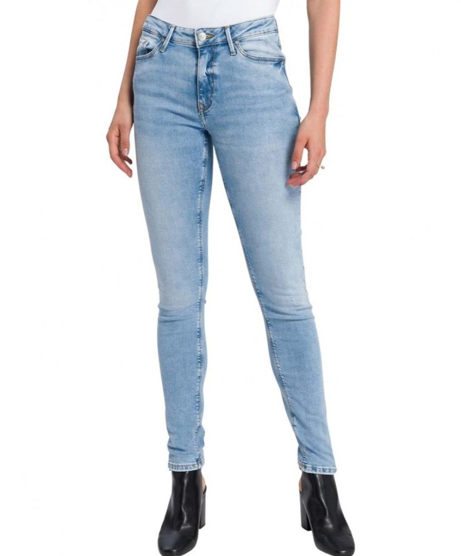 Damen Cross Skinny | Coss Jeans Alan Mit Skinny Fit In Hellblauer Used Waschung