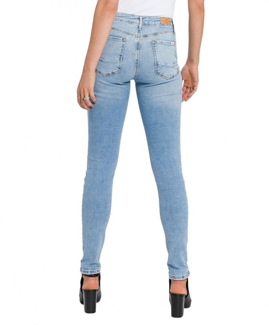 Damen Cross Skinny | Coss Jeans Alan Mit Skinny Fit In Hellblauer Used Waschung