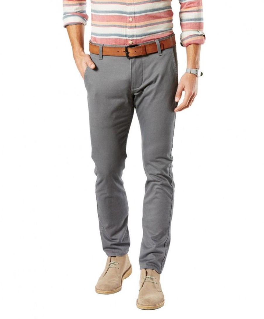 Herren Dockers Chinohosen | Dockers Chino Skinny Fit Original Alpha In Burma Grau