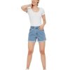 Damen Vero Moda Shorts | Vero Moda High Waisted Jeansshorts Ninetten In Hellblau