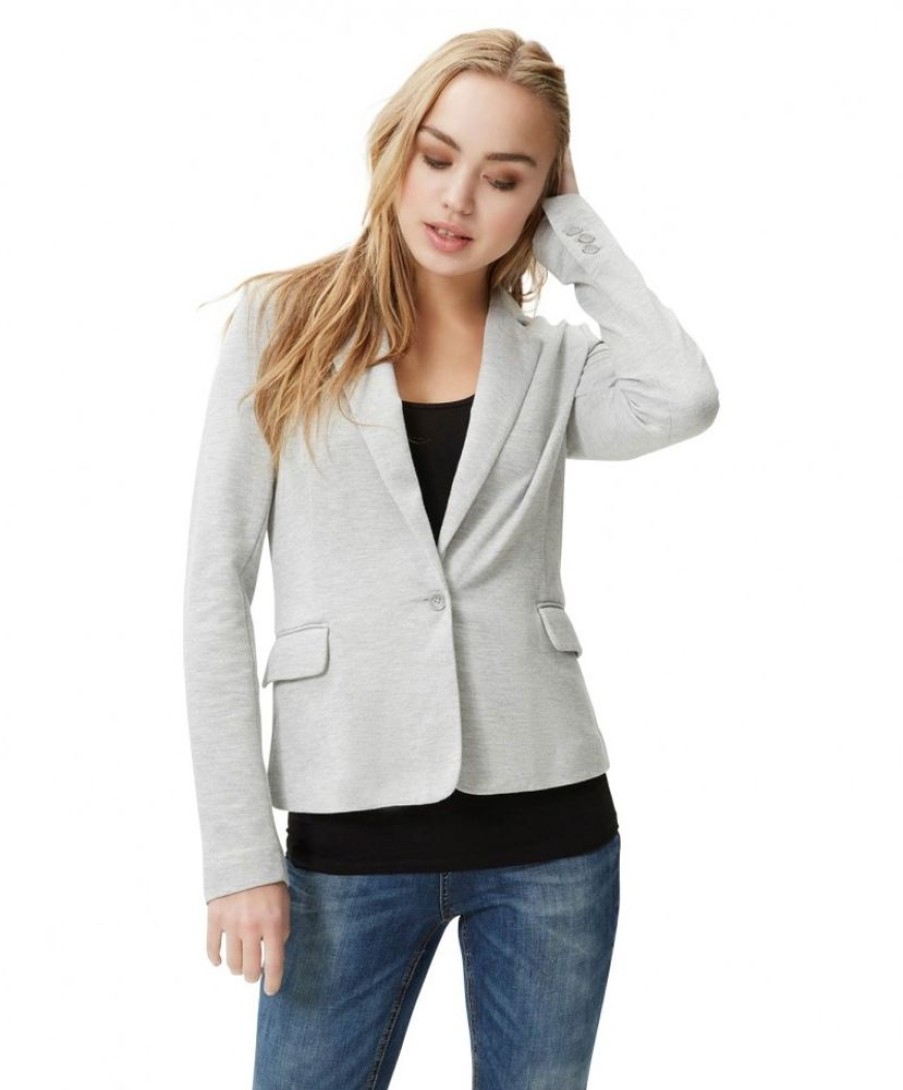 Damen Vero Moda Jacken | Vero Moda Jersey-Blazer Julia Blazer In Grey Melange