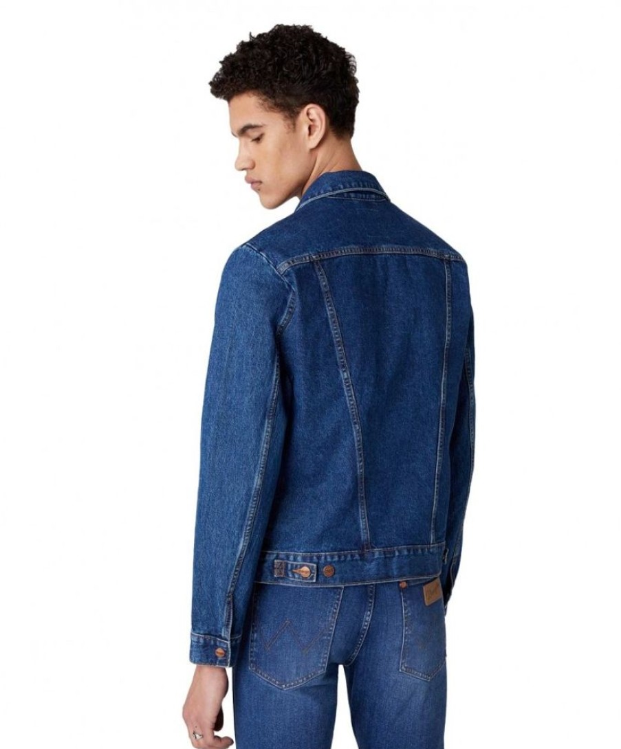 Herren Wrangler Jacken | Wrangler Jeansjacke Icons In Blauem In 6 Months