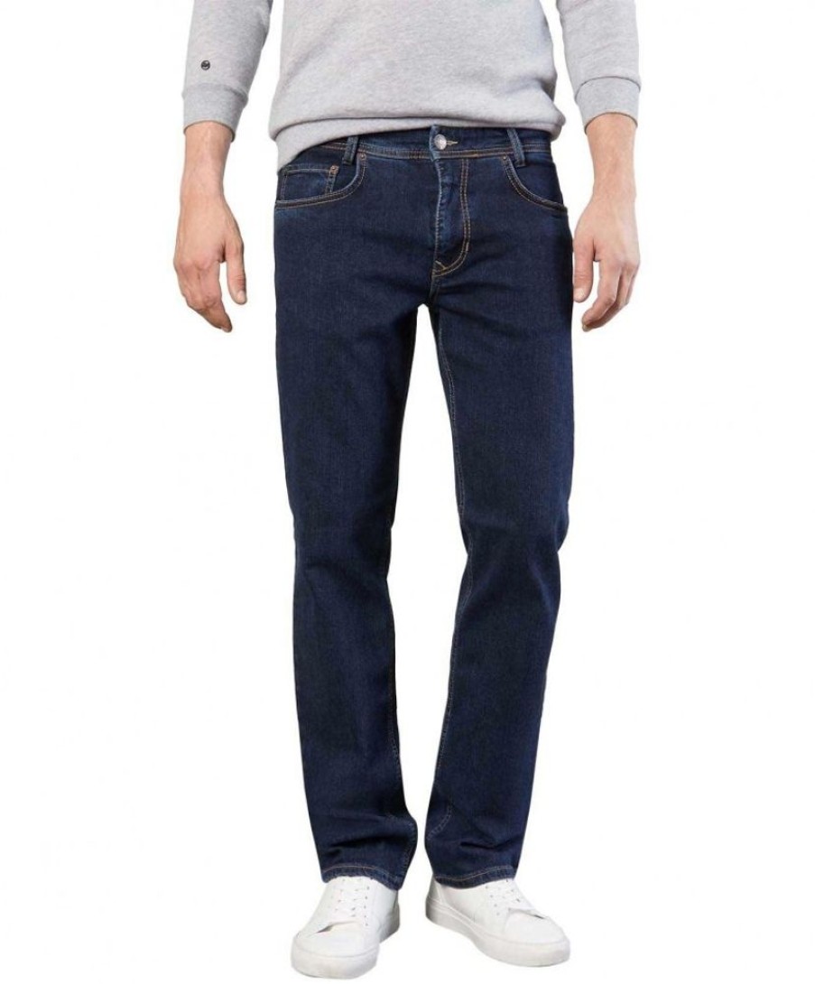 Herren MAC Regular Fit | Mac Jeans Arne Recycled Denim In Dunklem Stonewash