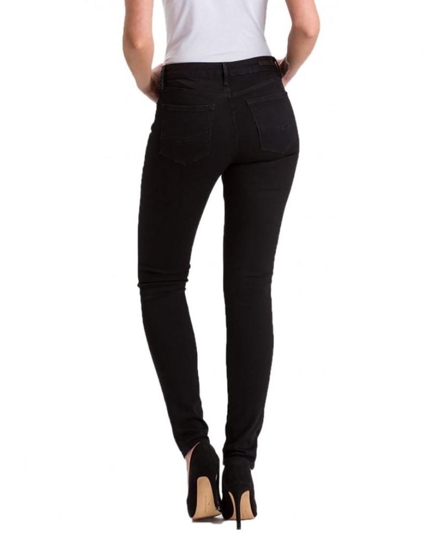 Damen Cross Skinny | Cross Alan Skinny Jeans In Schwarz Aus Nachhaltiger Produktion