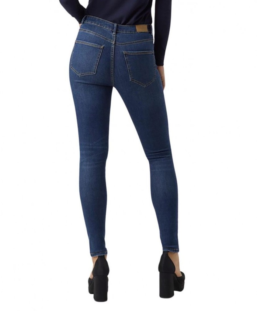 Damen Vero Moda Skinny | Vero Moda Jeans Skinny Sophia Mit High Waist In Used-Look