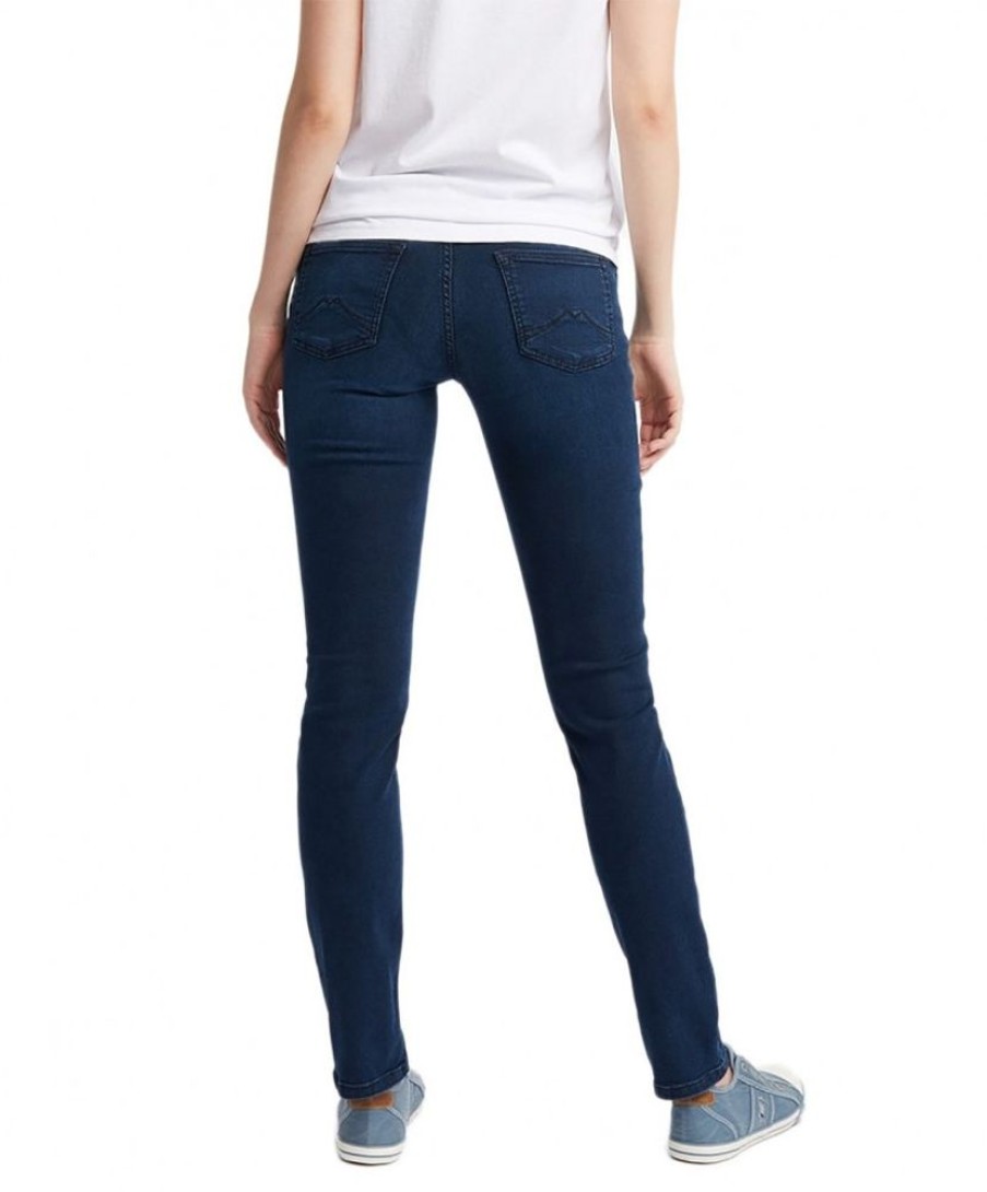 Damen Mustang Slim Fit | Mustang Sissy Slim Jeans In Dunkler Stonewash-Optik