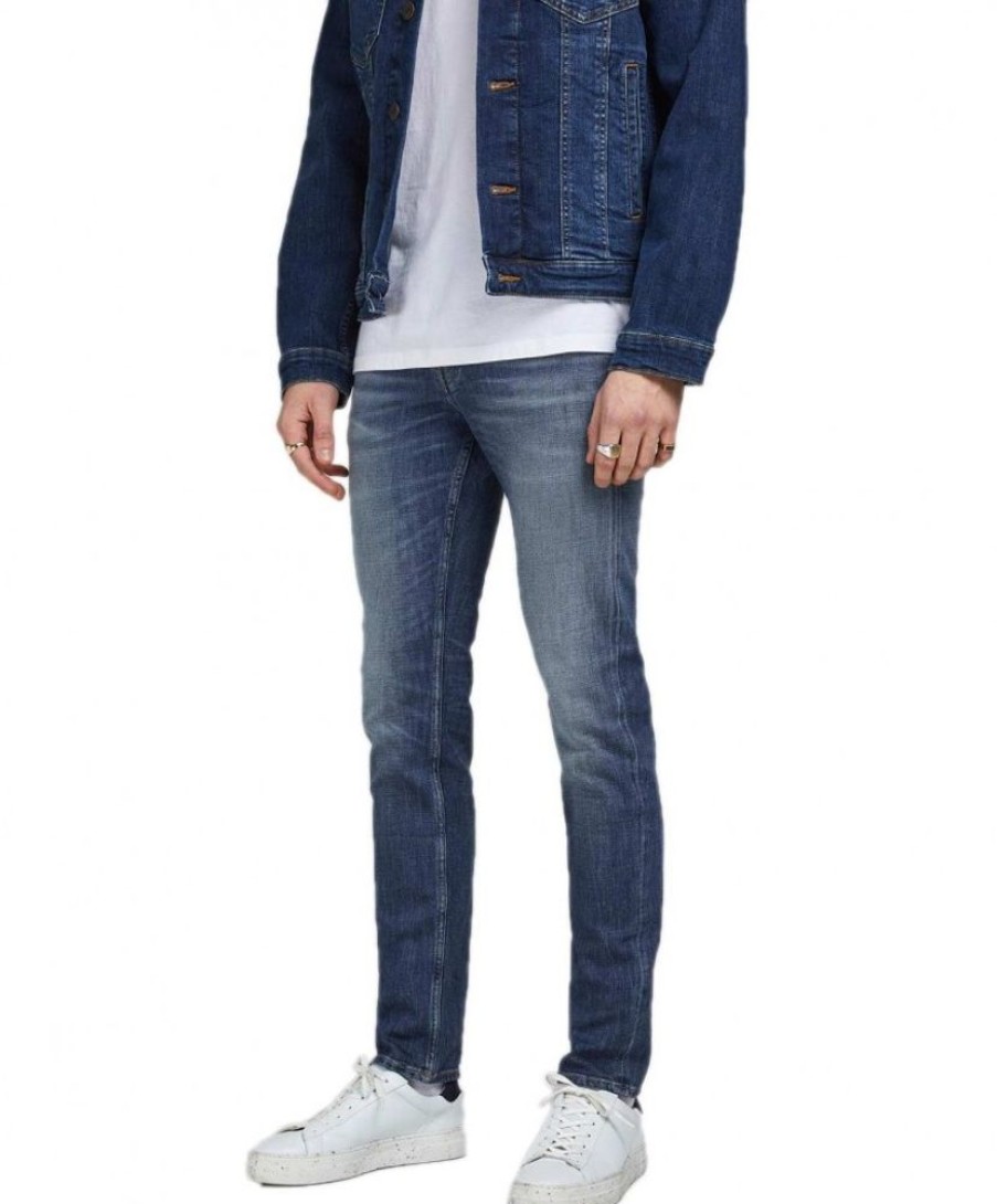 Herren Jack & Jones Slim Fit | Jack & Jones Straight Fit Jeans In Blauer Vintage-Optik