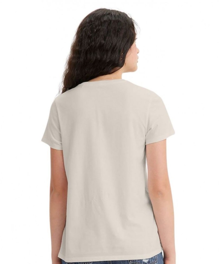 Damen Levis Shirts | Levi'S T-Shirt Perfect Tee Mit Sportswear Logo In Beige