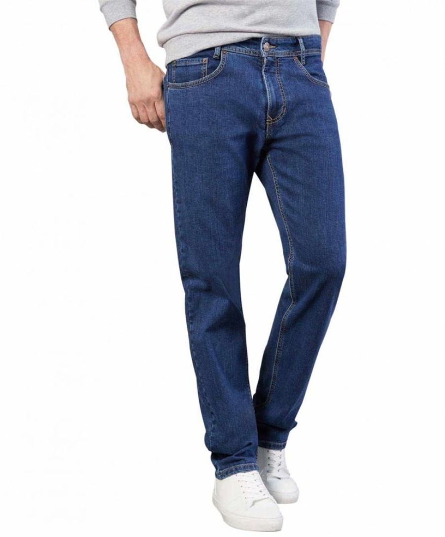 Herren MAC Regular Fit | Mac Arne In Stone Washed Jeans Mit Geradem Bein