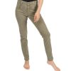 Damen Angels Skinny | Angels Jeans Skinny Button Authentic Cotton In Dark Khaki