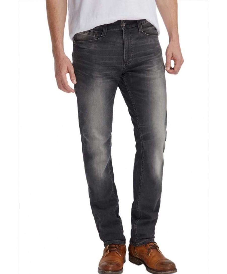 Herren Mustang Tapered | Mustang Herren Jeans Oregon Tapered K In Grau