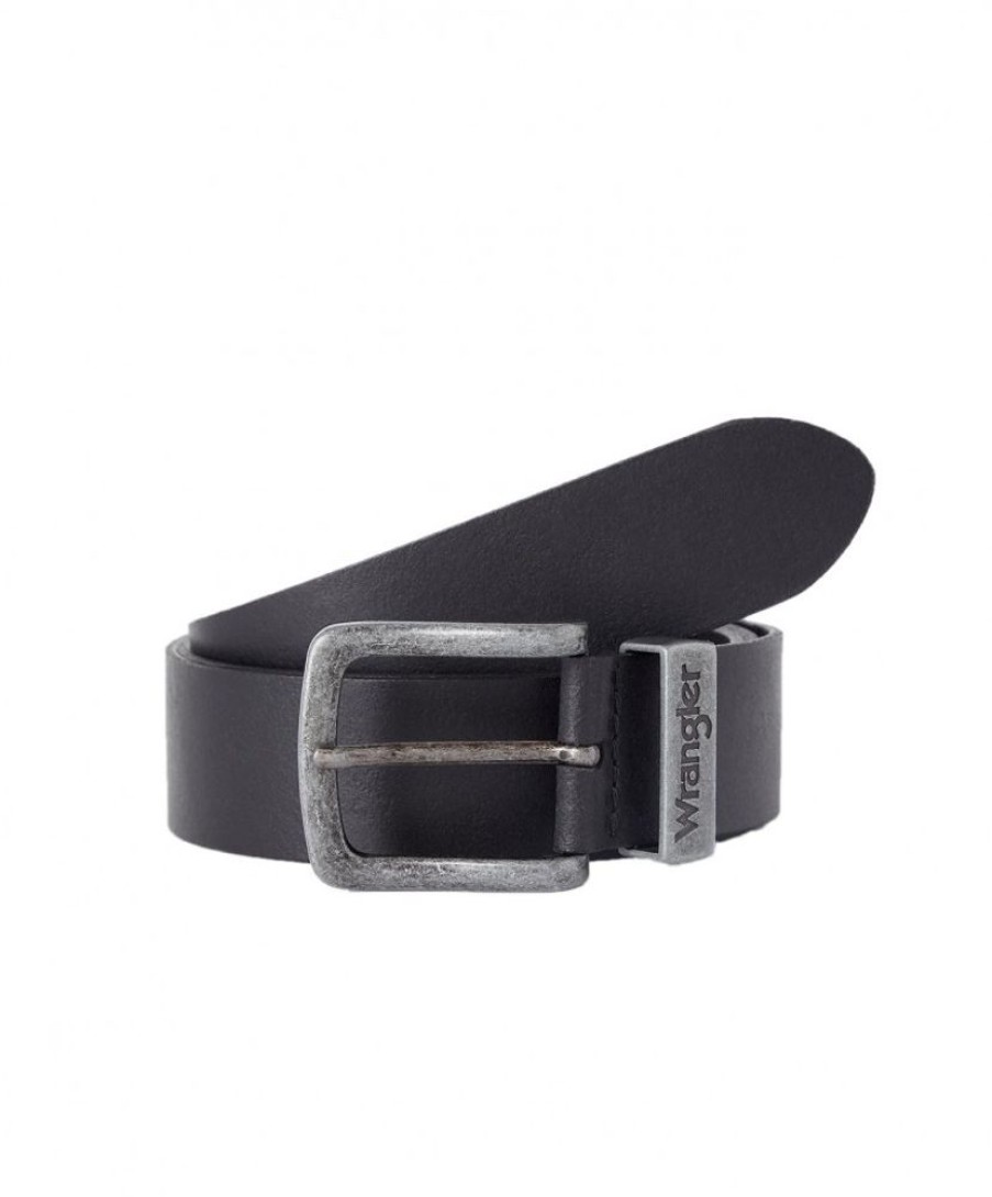 Herren Wrangler Gurtel | Wrangler Gurtel Basic Stitched Belt In Black