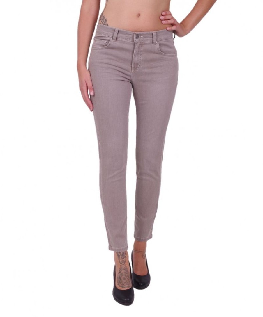 Damen Angels Slim Fit | Angels Skinny Jeans Super Slim Form In Grauer Farbung