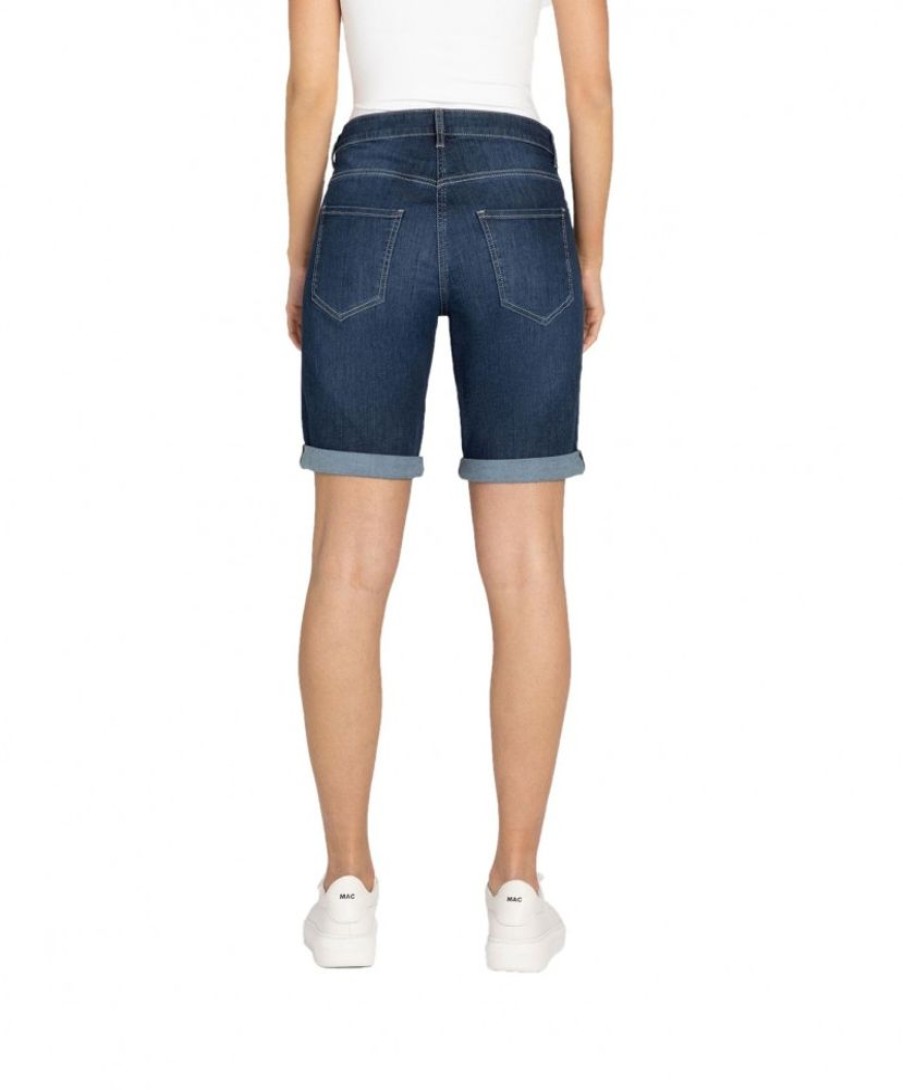 Damen MAC Shorts | Mac Shorty Jeans Shorts In Dunkelblauer Waschung