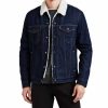 Herren Levis Jacken | Levi'S Jeansjacke In Indigoblau Und Sherpa Futter