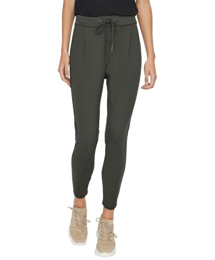 Damen Vero Moda Jogginghosen | Vero Moda Lassige Hose Eva In Grunem Peat