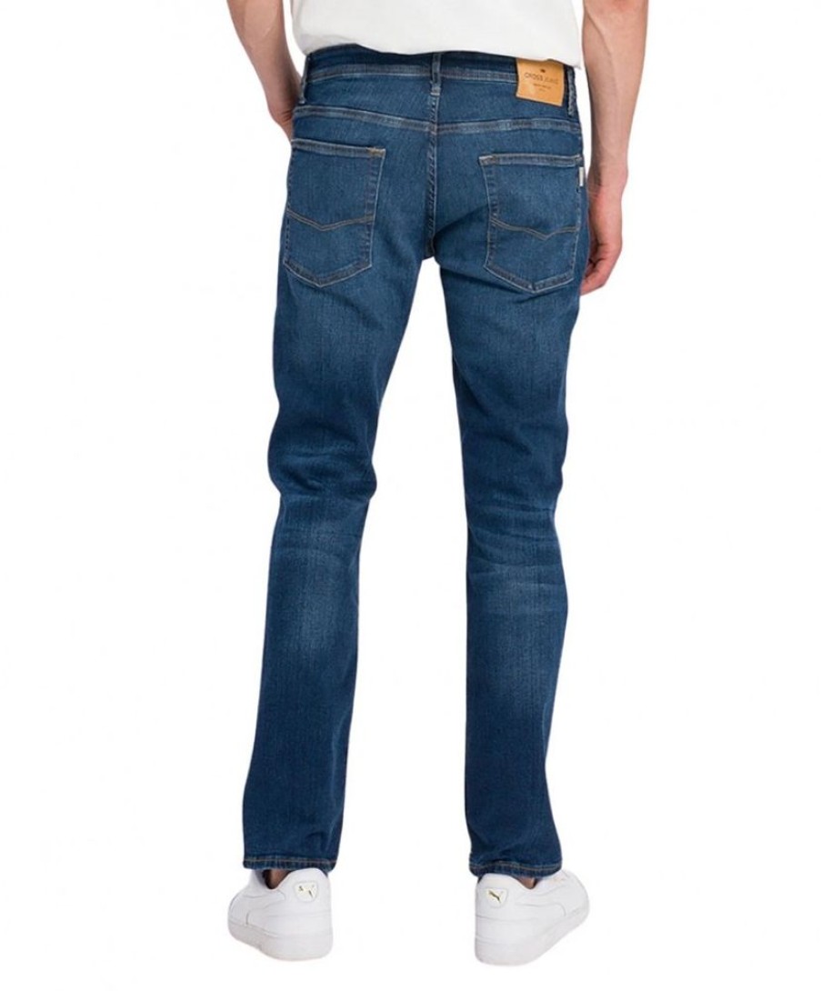 Herren Cross Regular Fit | Cross Jeans Dylan Mit Straight Leg In Dunkler Verwaschung