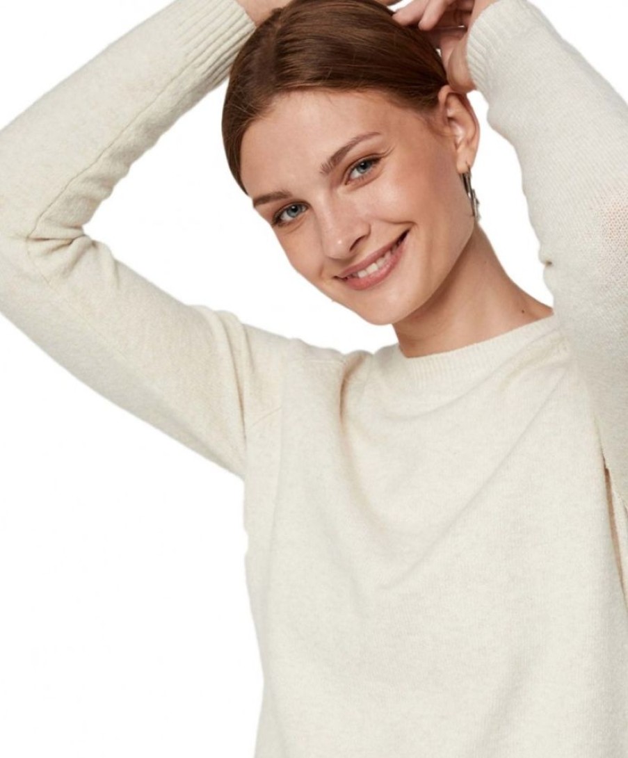 Damen Vero Moda Pullover | Vero Moda Strickpullover Damen Doffy Mit Ripp