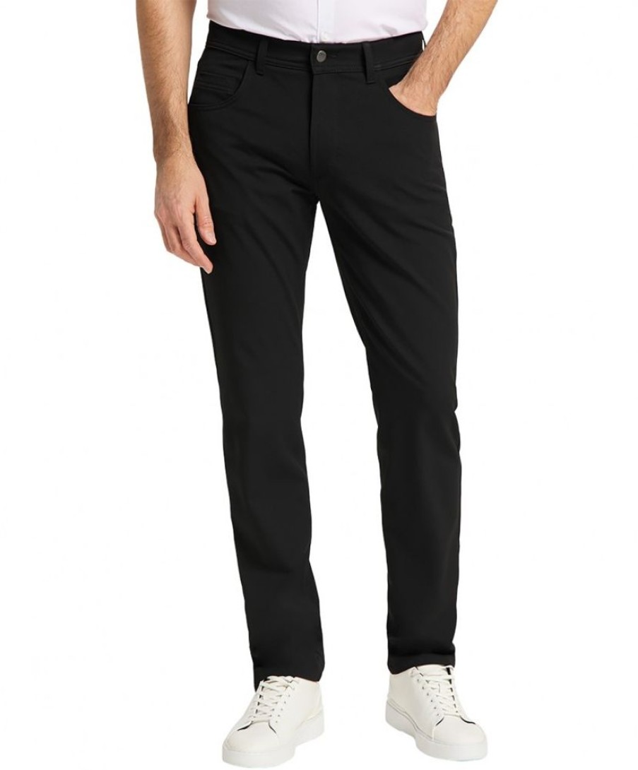 Herren Pioneer Stoffhosen | Pioneer Herren-Hose Rando Stretch Gabardine In Schwarz | Jeans-Meile.De