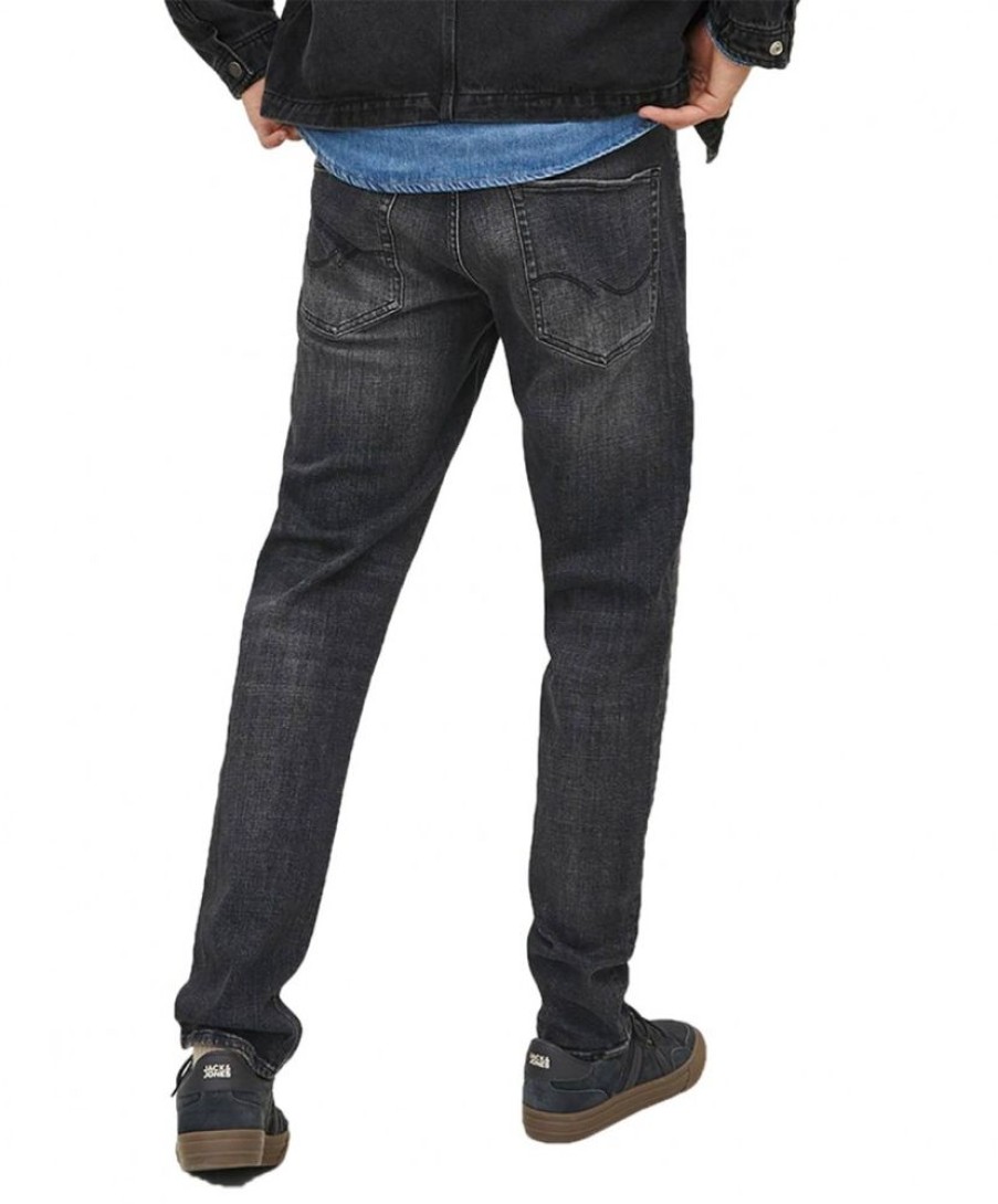 Herren Jack & Jones Stretch Jeans | Jack & Jones Mike Jeans Loose Fit In Dunkler Used-Optik