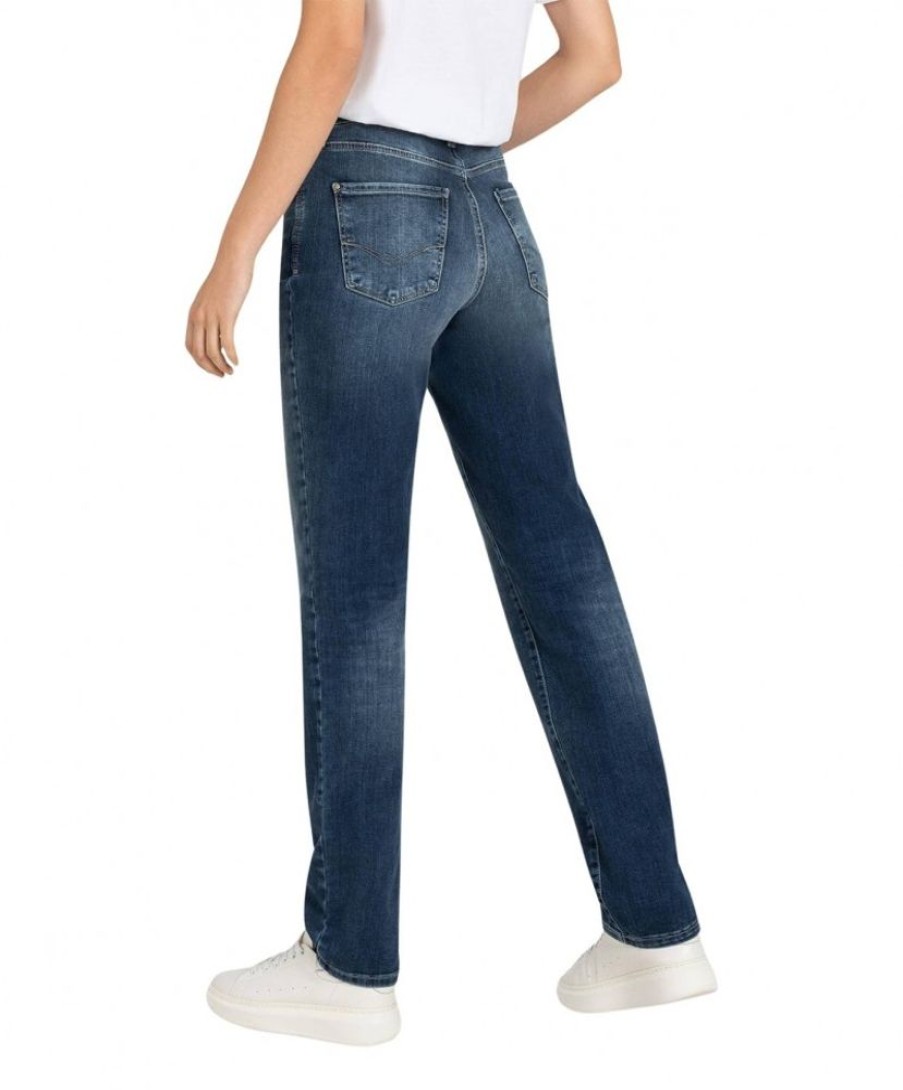 Damen MAC Straight Leg | Mac Dream Authentic Jeans In Mittelblauer Optik