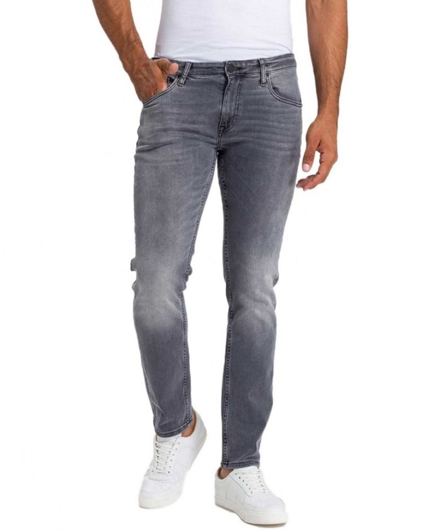 Herren Cross Regular Fit | Cross Jeans Damien - Graue Slim Straight Fit Jeans