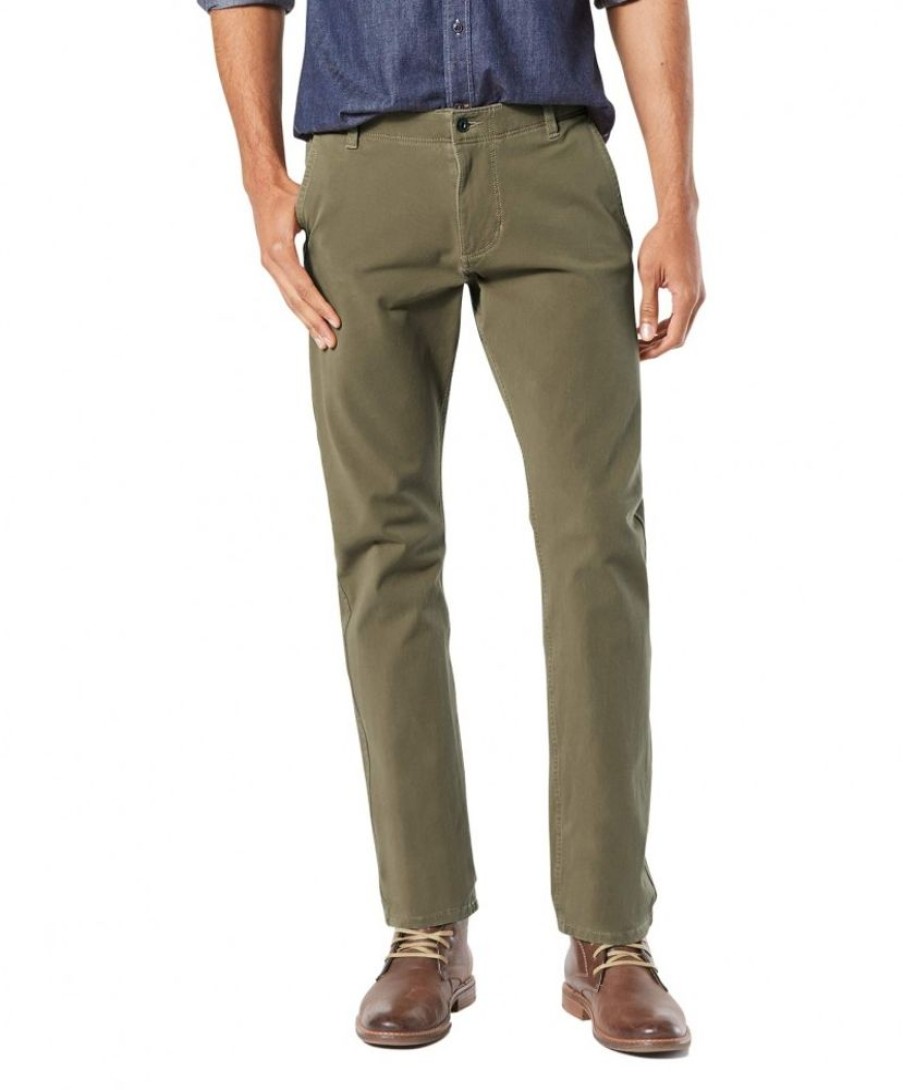 Herren Dockers Chinohosen | Dockers Herren Chino Alpha Smart 360 Flex In Olive