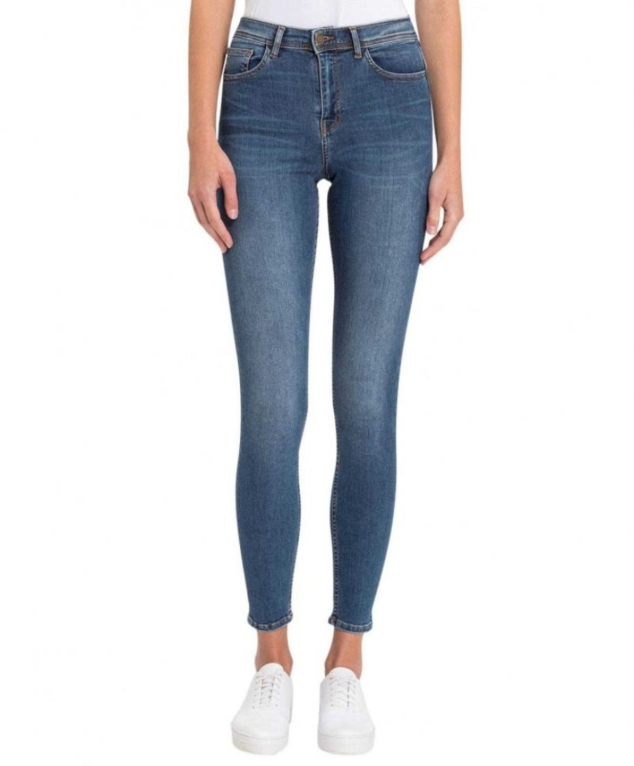 Damen Cross Skinny | Cross Damen Jeans Skinny Fit Judy In Dunklem Blau