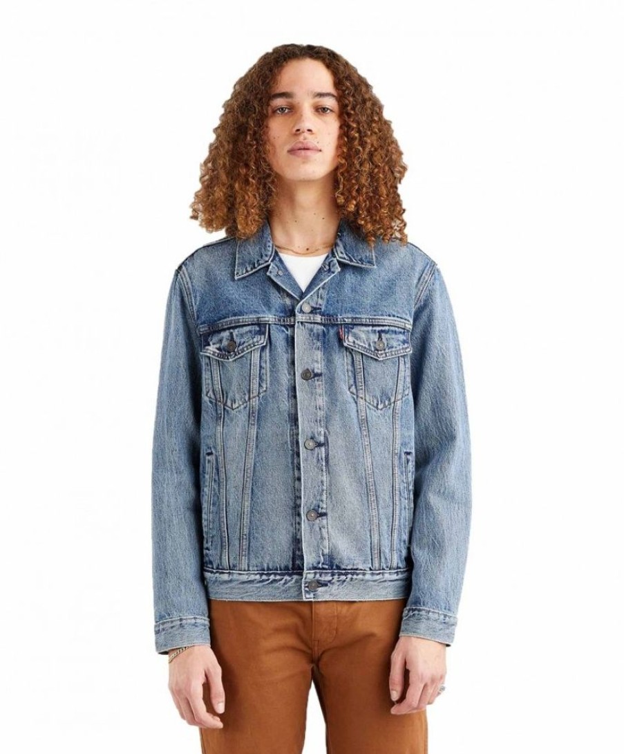 Herren Levis Jacken | Levi'S Herren Jeansjacke Trucker In Hellem Skyline