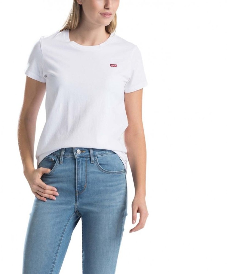 Damen Levis Shirts | Levi'S T-Shirt In Weis Mit Kleinem Logo-Print