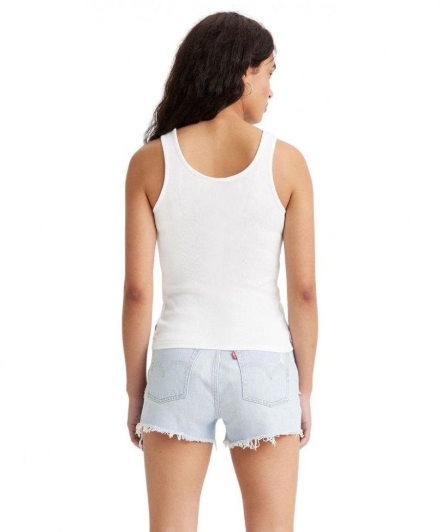 Damen Levis Shirts | Levis Tank Top Rib Mit U-Boot Ausschnitt In Weis